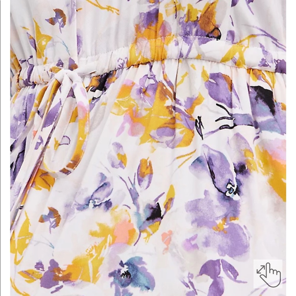 TORRID TIERED MIDI DRESS - STRETCH CHALLIS FLORAL PINK 1X - Picture 6 of 6